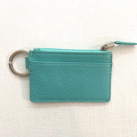 Authentic Tiffany & Co. Key Cles Zipper Pouch Tiffany Blue - Card Holder - Picture 11 of 16